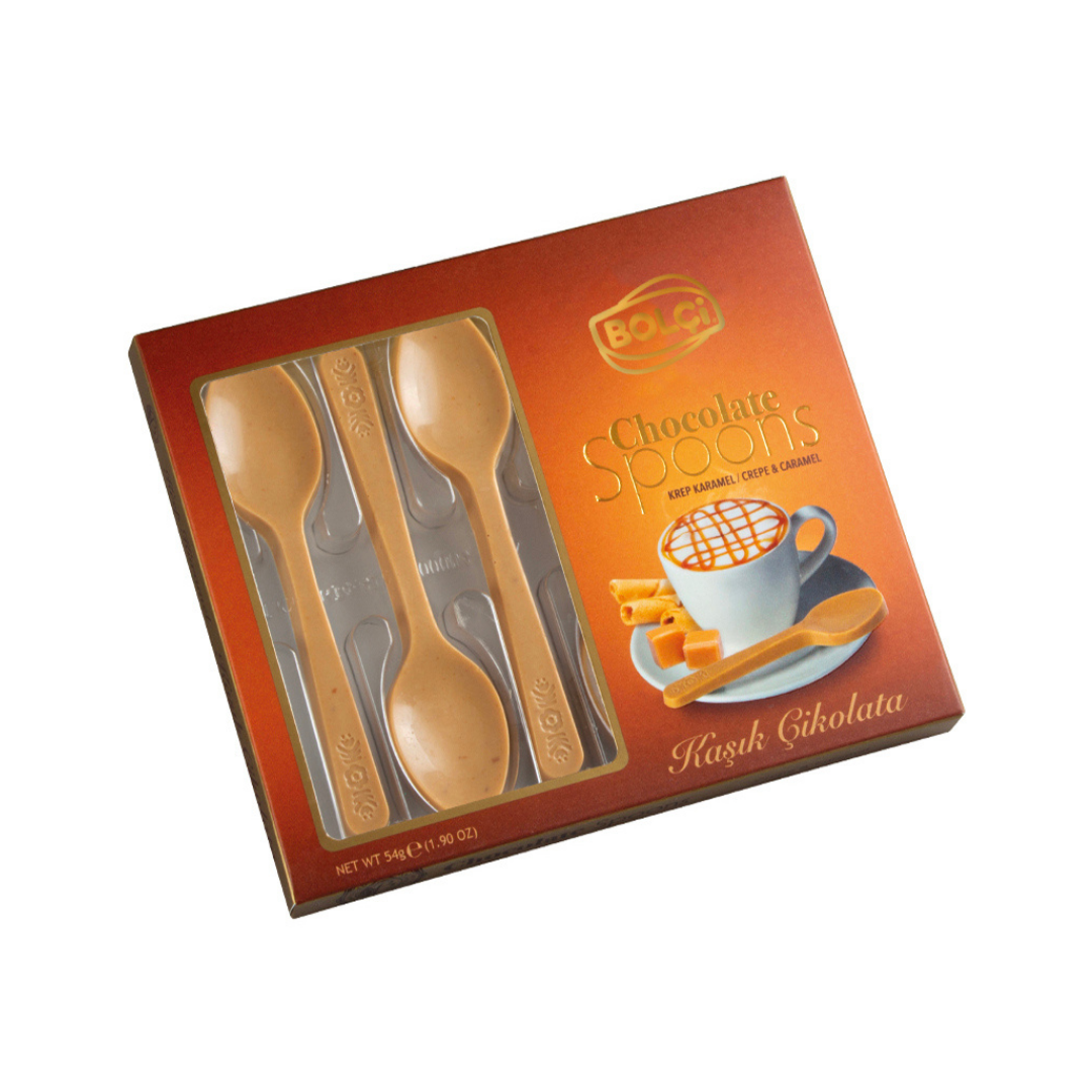 Chocolate bolci   54g   spoons   colher de chocolate caramelo  2 