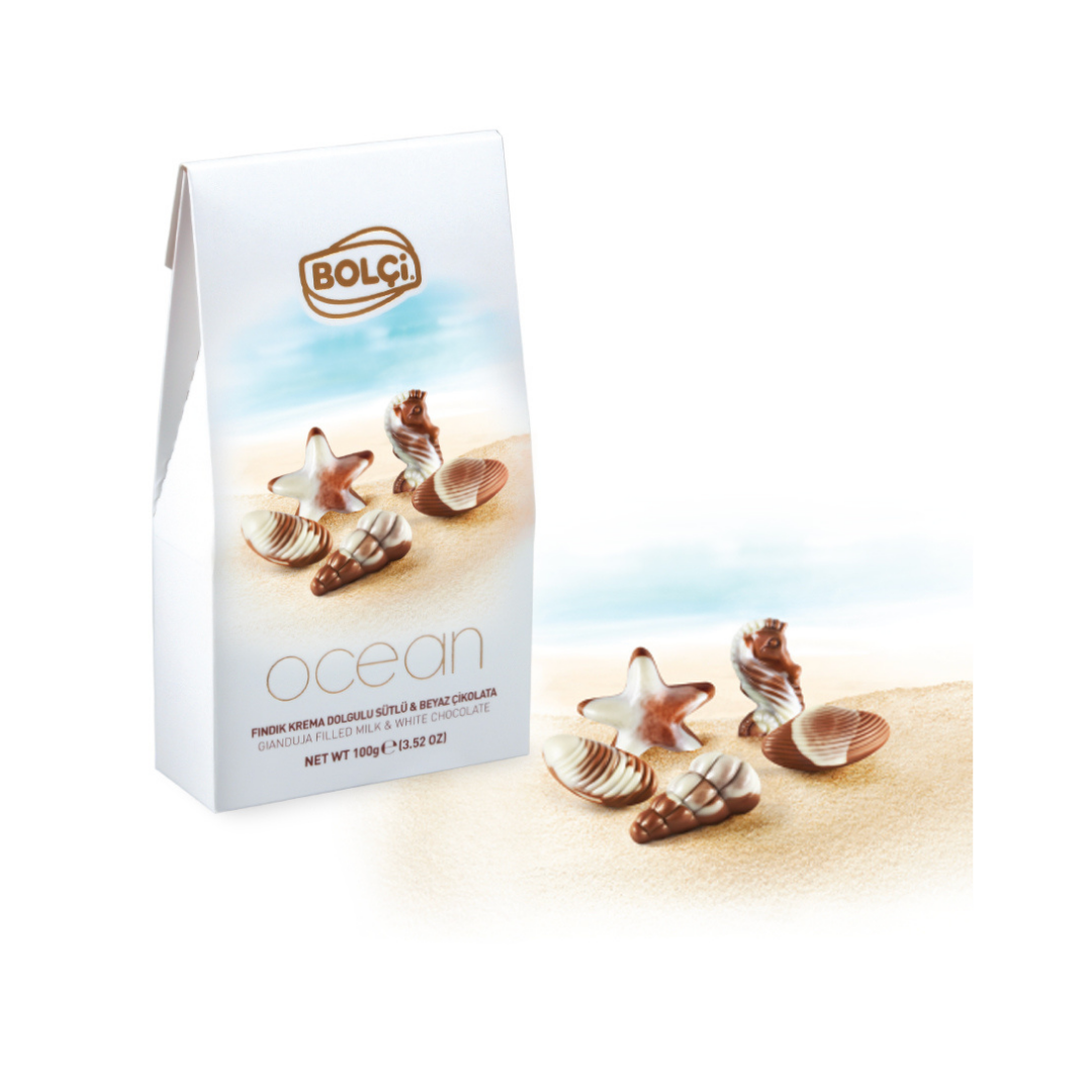 Hocolate bolci   80g   boutique octagon white pralines   chocolate sortidos