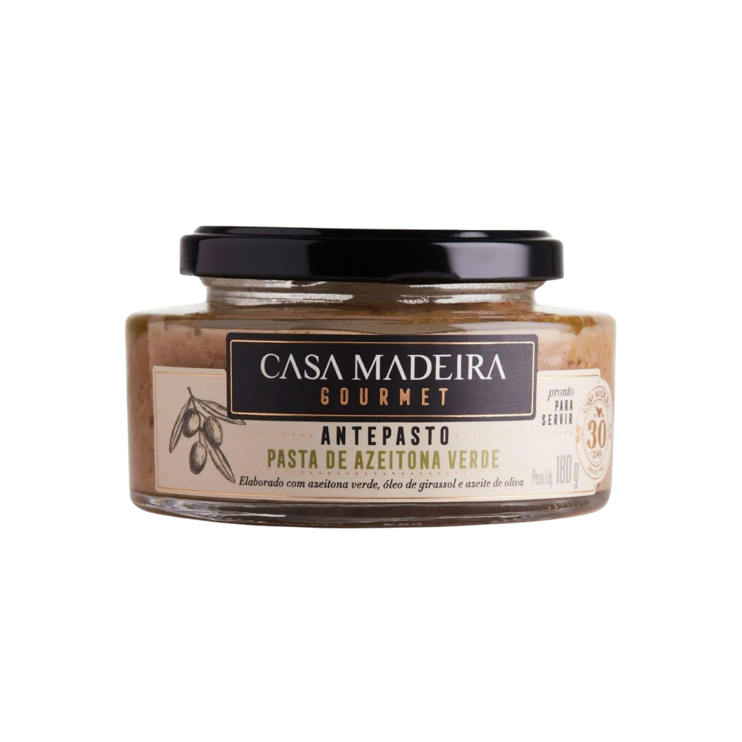 Casa madeira   gourmet   antepasto de azeitona verde   180g