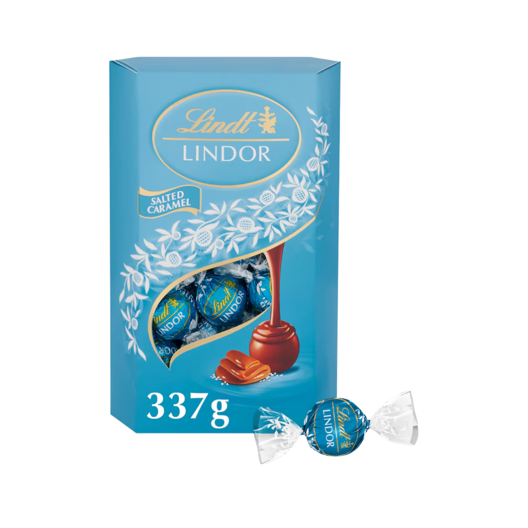  imp cx    chocolate lindt   337g   lindor salted caramel
