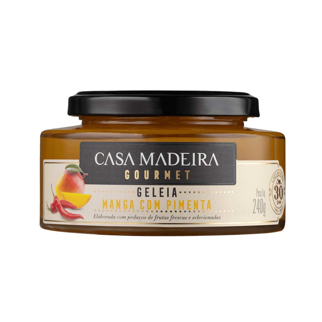 Geleia casa madeira   240g   gourmet   geleia de manga com pimenta