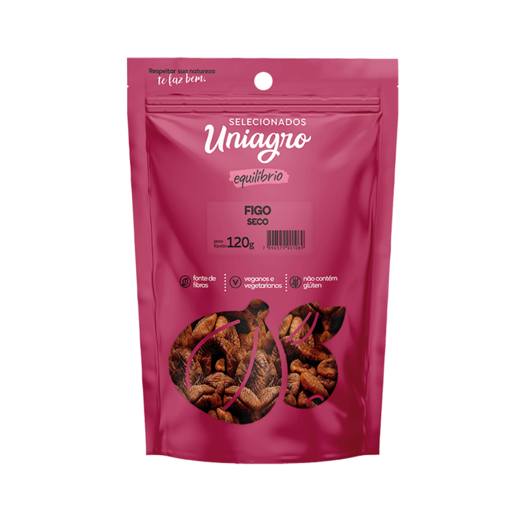 Castanhas   nuts uniagro   120g   figo seco   pouch