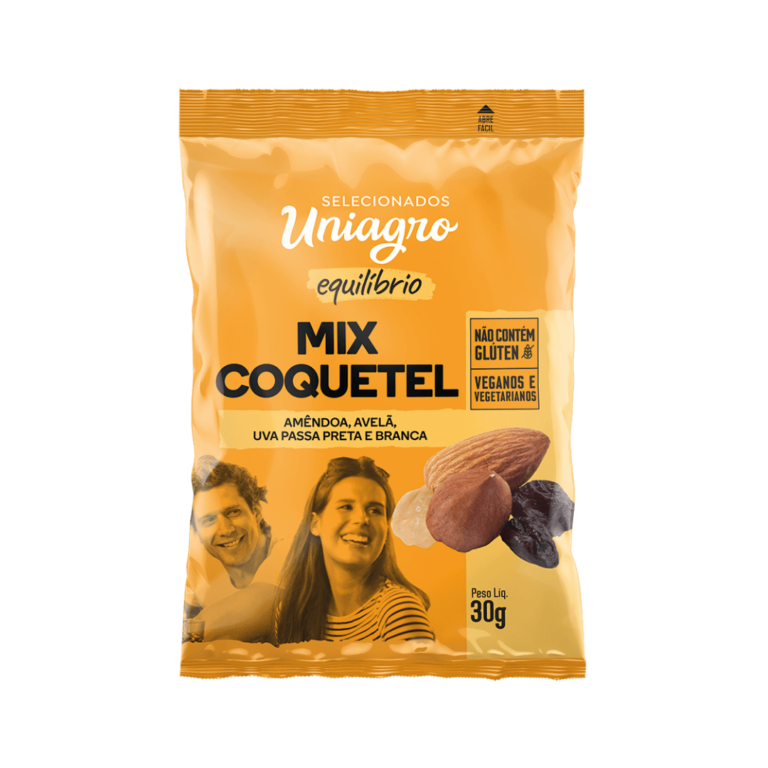 Castanhas   nuts uniagro   30g   mix coquetel equilibrio