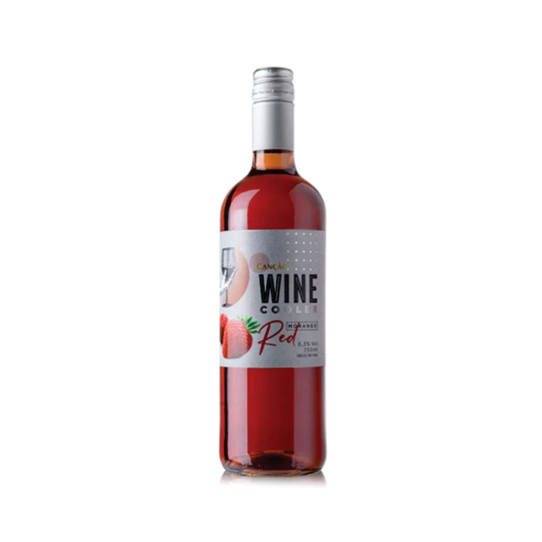 Vinho   cancao wine   750ml   cooler morango red